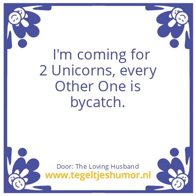 Tegeltje: 2 Unicorns