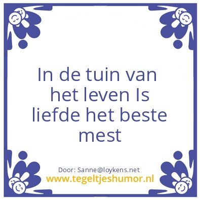 Tegeltje: Tuin
