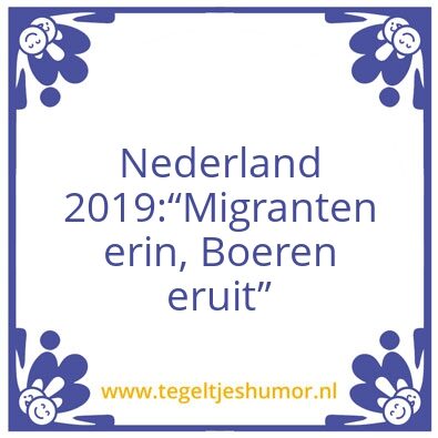 Tegeltje: NL 2019