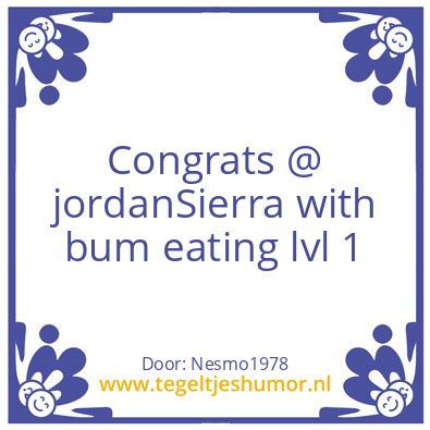 Tegeltje: bum