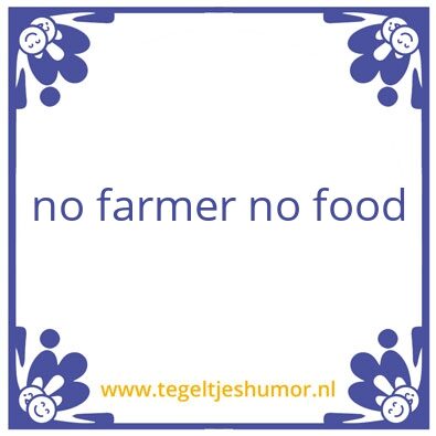 Tegeltje: i love boeren