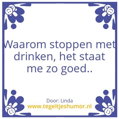 Tegeltje: waarom