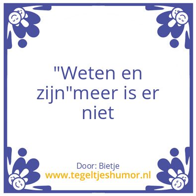 Tegeltje: Waar draait alles om