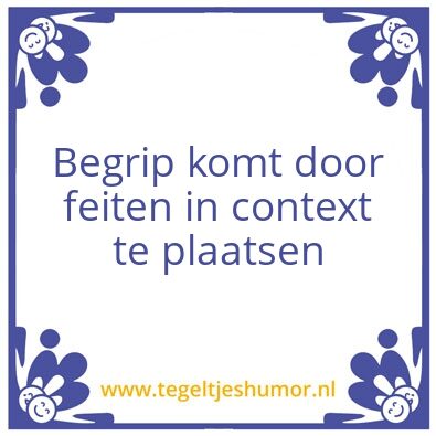 Tegeltje: context