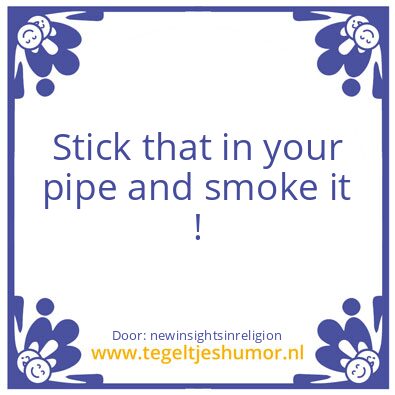 Tegeltje: Setting it strait