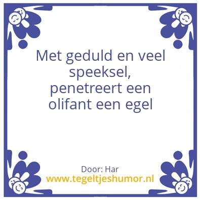 Tegeltje: Olifant