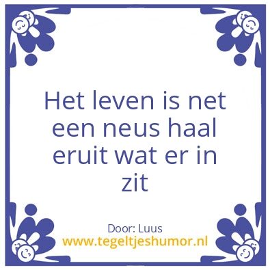Tegeltje: Neus