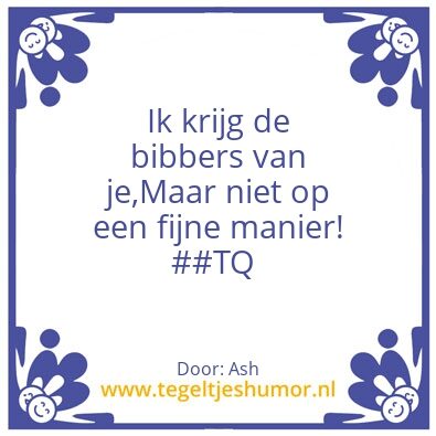 Tegeltje: Bibbers