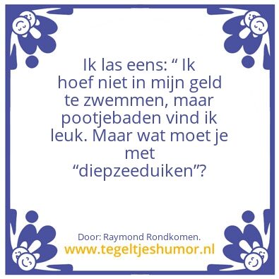 Tegeltje: Ik hoef niet â€¦â€¦