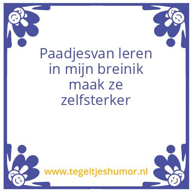 Tegeltje: Mijn brein