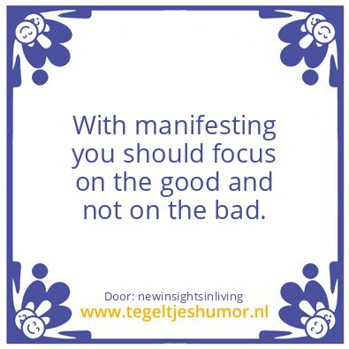 Tegeltje: manifesting