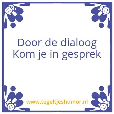 Tegeltje: Gesprek