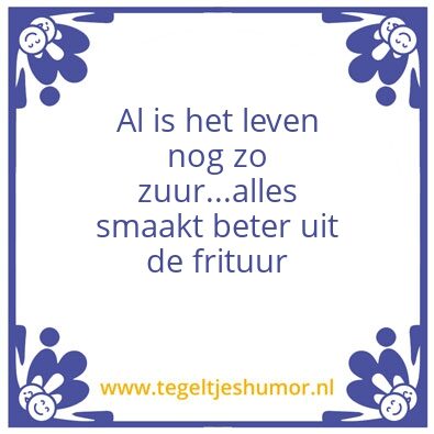 Tegeltje: Frituur