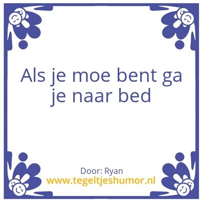 Tegeltje: Moe