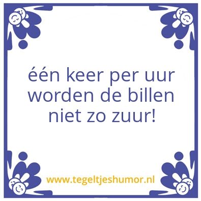 Tegeltje: zuur