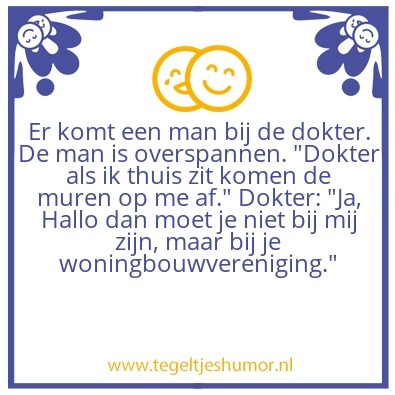 Tegeltje: Overspannen