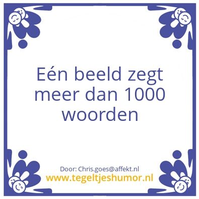 Tegeltje: Beeld