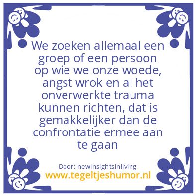Tegeltje: We Are One.