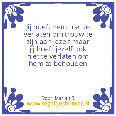 Tegeltje: Marian Borg