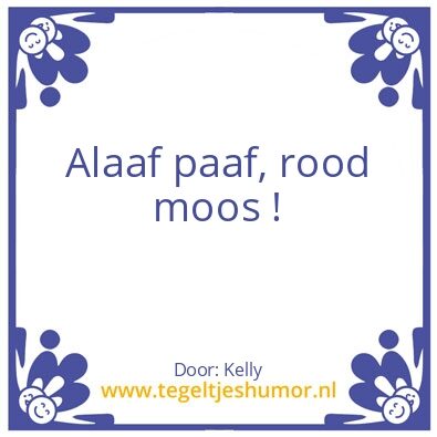 Tegeltje: Alaaf