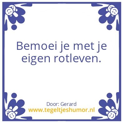 Tegeltje: bemoeizucht