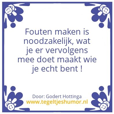 Tegeltje: fouten
