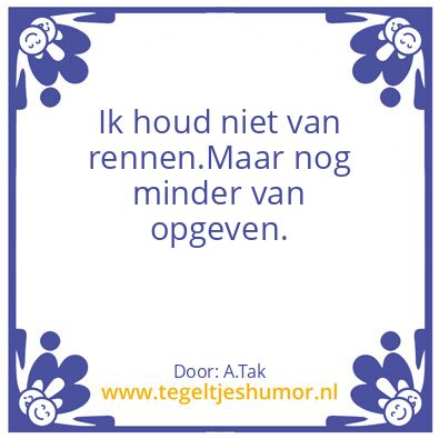 Tegeltje: Rennen