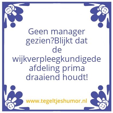 Tegeltje: wijkverpleegkundige