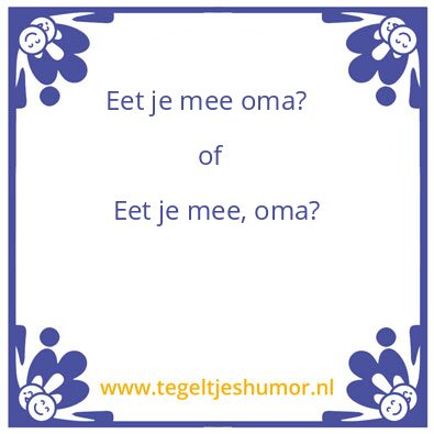 Tegeltje: oma