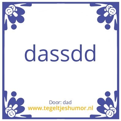 Tegeltje: cddsaa