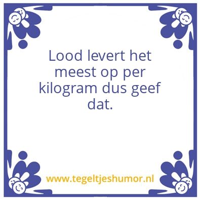 Tegeltje: Oud ijzer