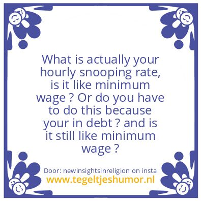 Tegeltje: Do you love your job ?