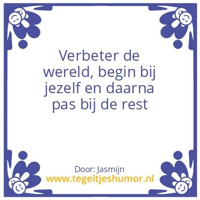 Tegeltje: De wereld