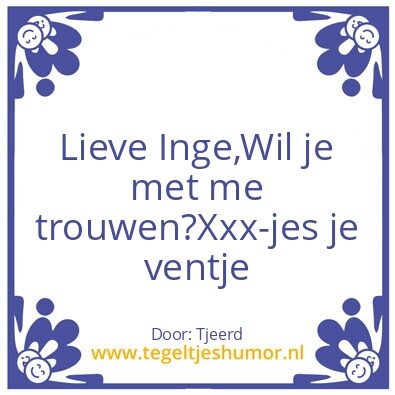 Tegeltje: Trouwen