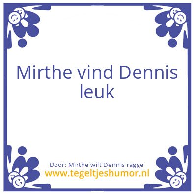 Tegeltje: Mirthe