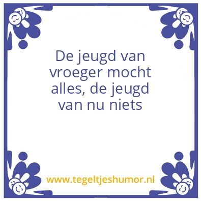 Tegeltje: jeugd