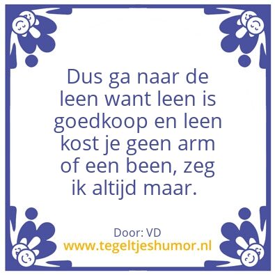 Tegeltje: Leen