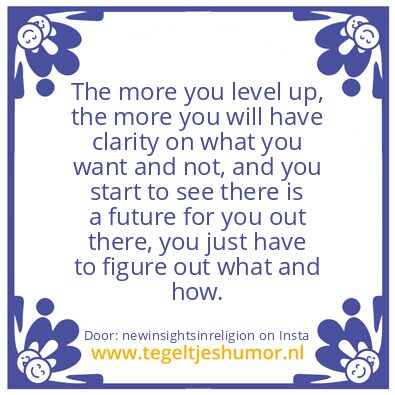Tegeltje: level up