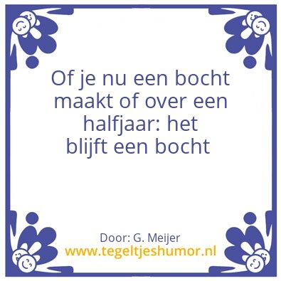 Tegeltje: Gert uit de bocht