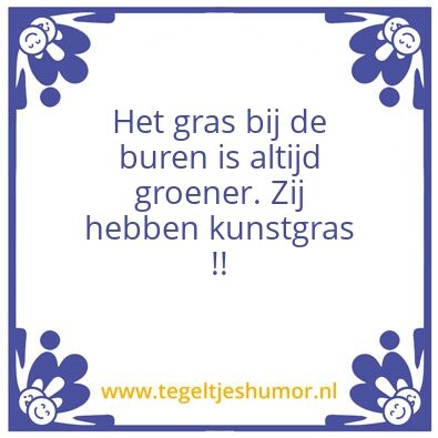 Tegeltje: Het Gras