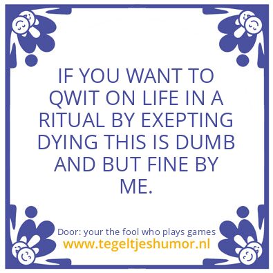 Tegeltje: nobody tells me what to do