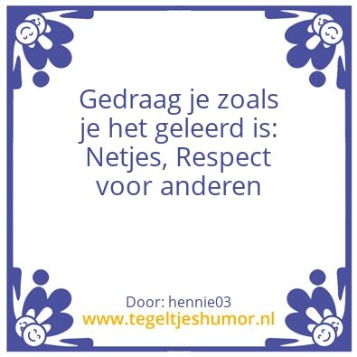 Tegeltje: tegeltje 1