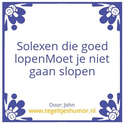 Tegeltje: Solex slopen