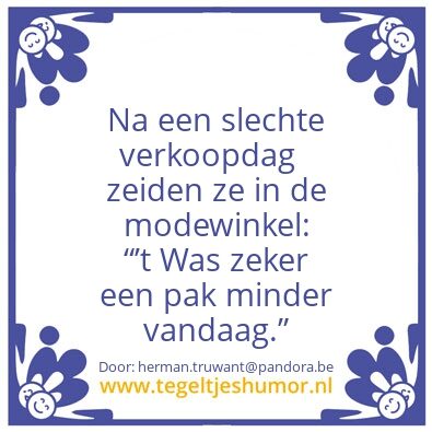 Tegeltje: tegenvaller
