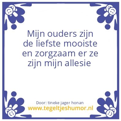 Tegeltje: mijn oudes