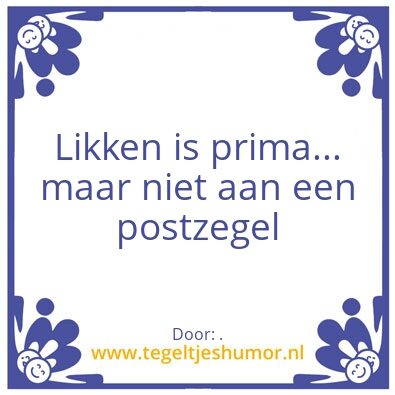 Tegeltje: .