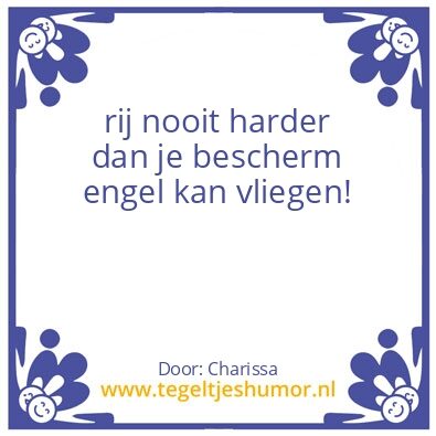 Tegeltje: Rijden