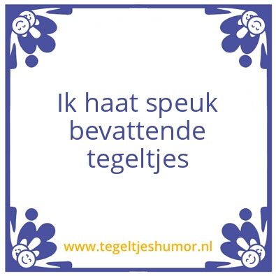 Tegeltje: Haat