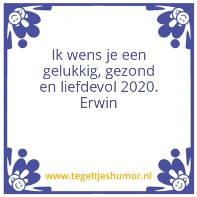 Tegeltje: Gelukkig nieuw jaar