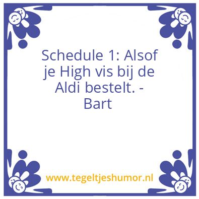 Tegeltje: S